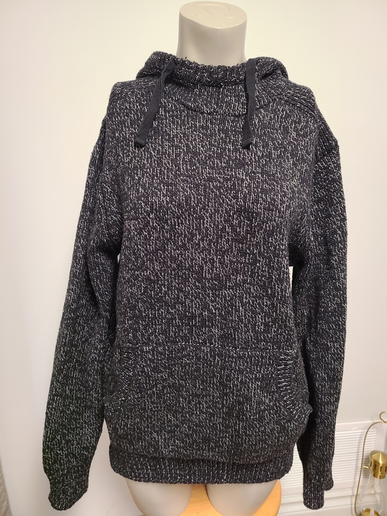 Roots Sweaters - Roots Black & White Marled Knit Hoodie